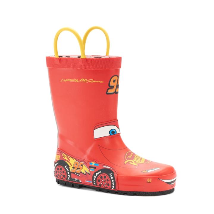 Western Chief Disney / Pixar Cars Lightning Mcqueen Toddler Waterproof Rain Boots, Kids Unisex, Size: 11, Med Red