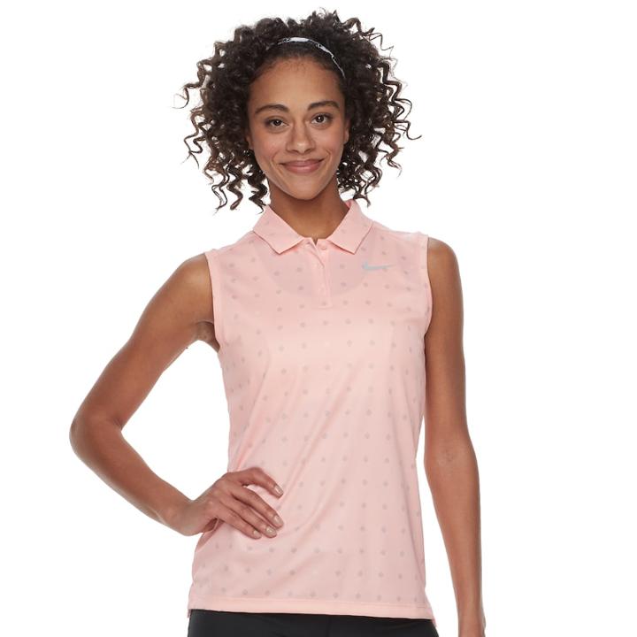 Women's Nike Dry Sleeveless Golf Polo, Size: Large, Red