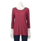 Women's Sonoma Goods For Life&trade; Ribbed Tunic, Size: Medium, Dark Red