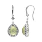 Siri Usa By Tjm Sterling Silver Lemon Quartz And Cubic Zirconia Teardrop Earrings, Women's, Yellow
