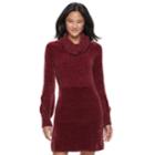 Juniors' Cloud Chaser Cowlneck Sweater Dress, Teens, Size: Large, Dark Red