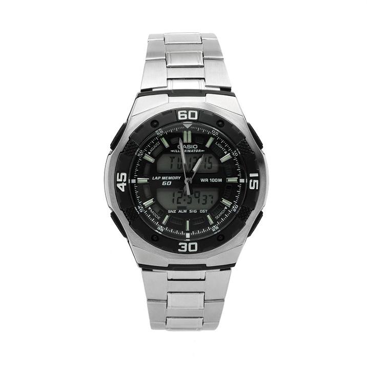 Casio Men's Sport Stainless Steel Analog & Digital Chronograph Watch - Aq164wd-1av, Grey