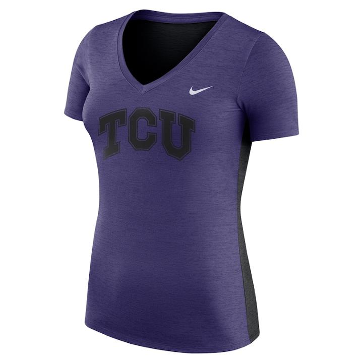 Women's Nike Tcu Horned Frogs Dri-fit Touch Tee, Size: Xl, Purple