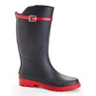 Henry Ferrera Nuface Women's Water-resistant Two-tone Rain Boots, Size: 8, Black
