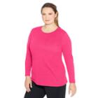 Plus Size Champion Jersey Long Sleeve Tee, Women's, Size: 2xl, Med Red