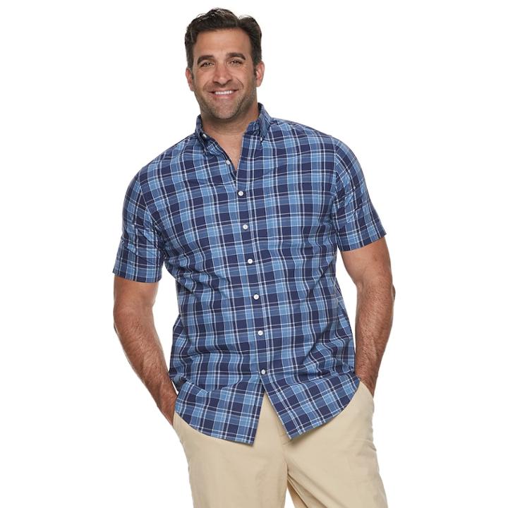 Big & Tall Croft & Barrow&reg; Classic-fit Easy-care Button-down Shirt, Men's, Size: Xxl Tall, Dark Blue