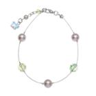 Crystal Avenue Silver-plated Simulated Pearl And Crystal Bead Bracelet - Made With Swarovski Crystals, Women's, Size: 7, Multicolor