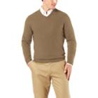Men's Dockers&reg; Classic-fit V-neck Sweater, Size: Large, Beig/green (beig/khaki)