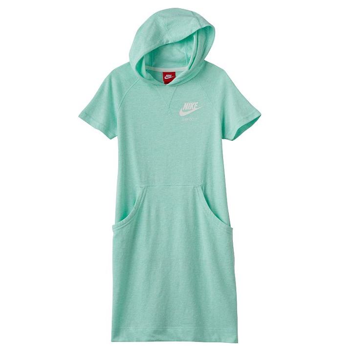 Girls 7-16 Nike Hooded Dress, Size: Medium, Green Oth