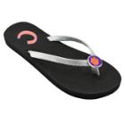 Women's Clemson Tigers Flip Flops, Size: Small, Silver