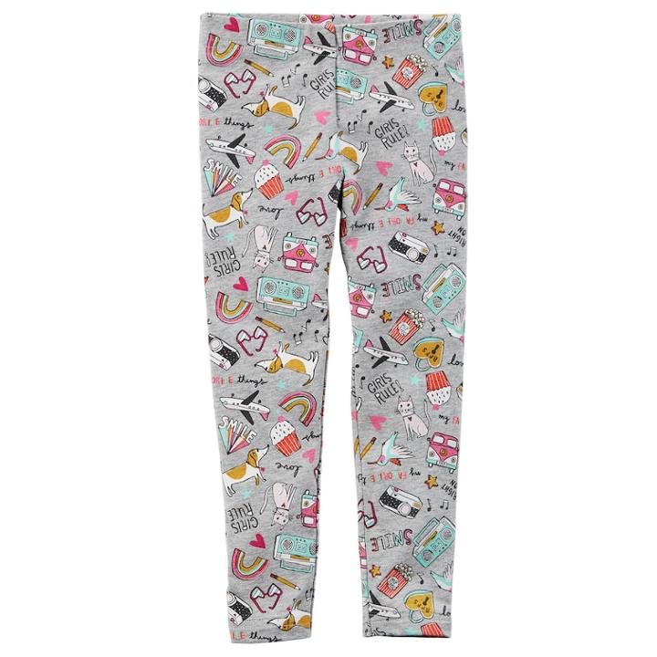 Toddler Girl Carter's Print Full-length Leggings, Size: 4t, Favorite Things