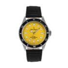 Peugeot Men's Nylon & Leather Sport Watch - 2057yl, Size: Large, Black