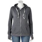 Juniors' Plus Size So&reg; Zip Up French Terry Hoodie, Size: 1xl, Black