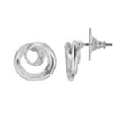 Dana Buchman Silver Plated Swirl Stud Earrings, Women's