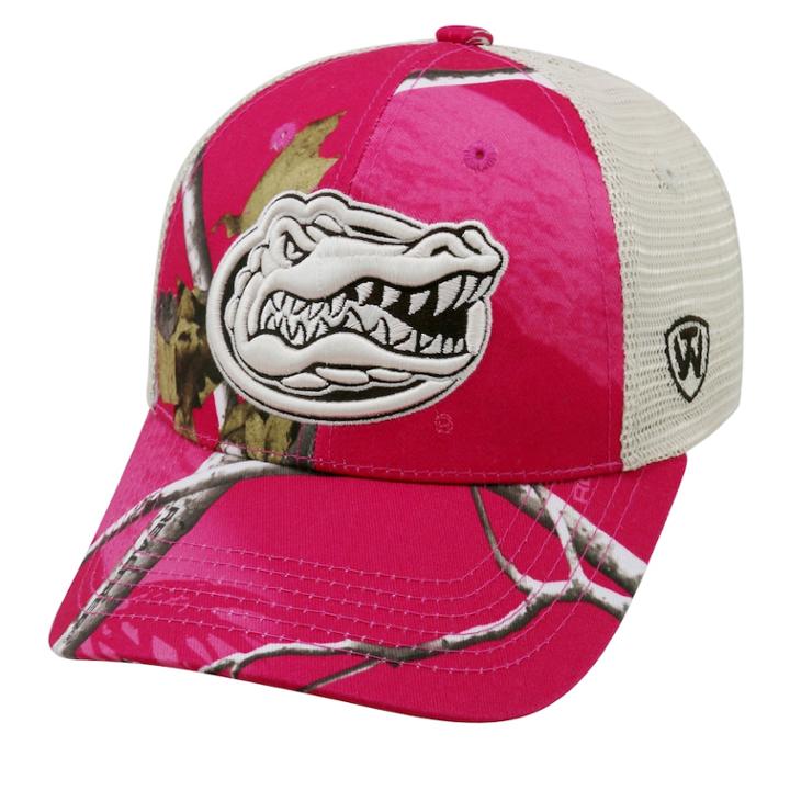 Adult Top Of The World Florida Gators Doe Camo Adjustable Cap, Women's, Med Pink