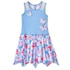 Nannette, Girls 4-6x Print Hanky-hem Dress, Girl's, Size: 5, Blue
