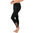 Women's Balance Collection Lexi Strappy Leggings, Size: Xl, Black