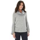 Juniors' Iz Byer California Cowlneck Tie Sleeve Top, Teens, Size: Medium, Light Grey