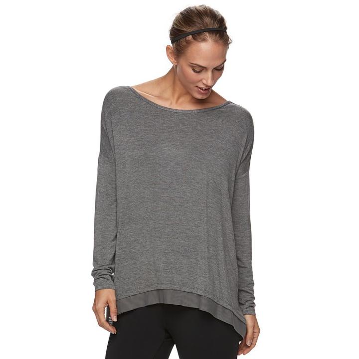 Women's Gaiam Nirvana Drop-shoulder Yoga Tunic, Size: Xs, White Oth