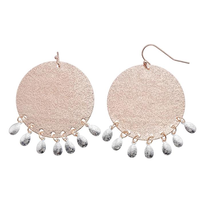 Lc Lauren Conrad Two Tone Nickel Free Disc Drop Earrings, Women's, Multicolor