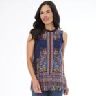 Women's Ab Studio Paisley Swing Tank, Size: Xlrg Av/rg, Ovrfl Oth