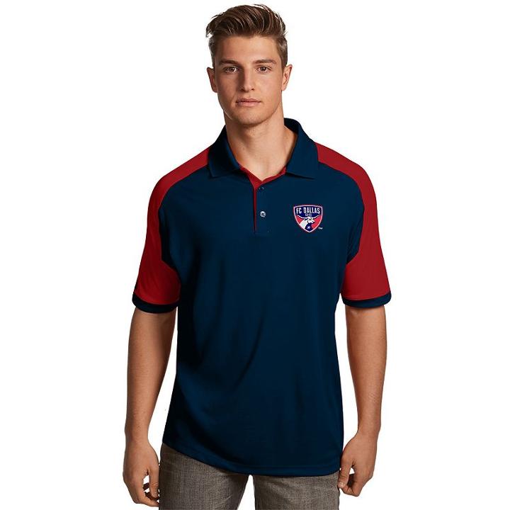 Men's Antigua Fc Dallas Century Polo, Size: Large, Blue (navy)
