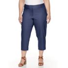 Plus Size Apt. 9&reg; Torie Capri Dress Pants, Women's, Size: 24 W, Dark Blue