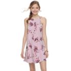 Juniors' Trixxi Floral Halter Shift Dress, Teens, Size: Large, Pink