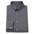Men's Croft & Barrow&reg; Easy-care True Comfort Slim-fit Stretch Dress Shirt, Size: 18-34/35, Black