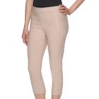 Women's Elle&trade; Pull-on Dress Capris, Size: Xs, Beig/green (beig/khaki)