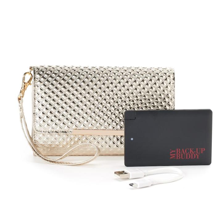 Apt. 9&reg; Carli Rfid-blocking Phone Charging Wristlet, Women's, Gold