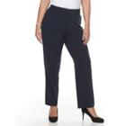 Plus Size Croft & Barrow&reg; Straight Leg Trousers, Women's, Size: 16 W, Blue (navy)