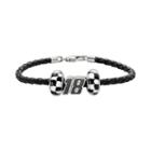 Insignia Collection Nascar Kyle Busch Leather Bracelet And Bead Set, Women's, Size: 7.5, Black
