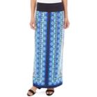 Women's Apt. 9&reg; Print Column Maxi Skirt, Size: Medium, Turquoise Medallion