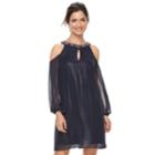 Women's Jessica Howard Embellished Cold-shoulder Shift Dress, Size: 14, Blue Other