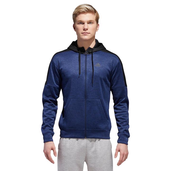 Men's Adidas Fleece Hoodie, Size: Xxl, Blue (navy)
