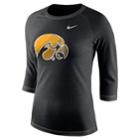 Women's Nike Iowa Hawkeyes Champ Drive Tee, Size: Small, Black