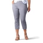 Plus Size Lee Elena Embellished Twill Pull-on Capris, Women's, Size: 20 - Regular, Grey
