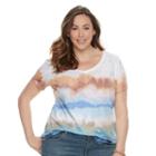 Plus Size Sonoma Goods For Life&trade; Essential V-neck Tee, Women's, Size: 3xl, Dark Blue
