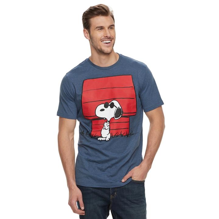 Big & Tall Peanuts Snoopy Cool House Tee, Men's, Size: 3xl Tall, Red Overfl