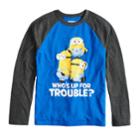 Boys 8-20 Minions Who's Up For Some Trouble Tee, Size: Large, Med Blue