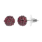 Red Fireball Stud Earrings, Women's