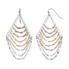 Jennifer Lopez Tri Tone Ladder Nickel Free Chandelier Earrings, Women's, Multicolor