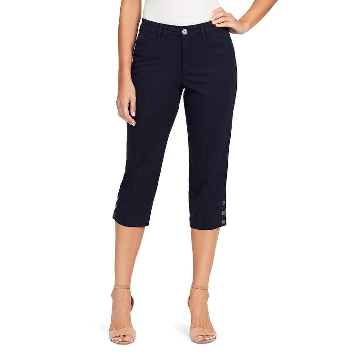 Women's Gloria Vanderbilt Violet Capris, Size: 12, Black