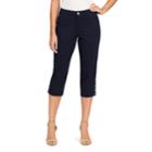 Women's Gloria Vanderbilt Violet Capris, Size: 12, Black