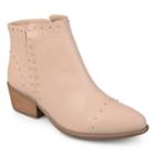 Journee Collection Gypsy Women's Ankle Boots, Size: Medium (8.5), Light Pink
