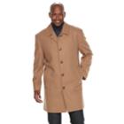 Men's Tower By London Fog Wool-blend Single-breasted High-notch Collar Top Coat, Size: 40 Short, Beige