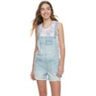 Juniors' Indigo Rein Mid-rise Denim Shortalls, Teens, Size: 13, Med Blue