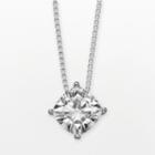 Forever Brilliant 14k White Gold Cushion-cut 1 7/10-ct. T.w. Lab-created Moissanite Pendant, Women's, Size: 18