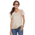 Women's Sonoma Goods For Life&trade; V-neck Graphic Tee, Size: Large, Lt Beige